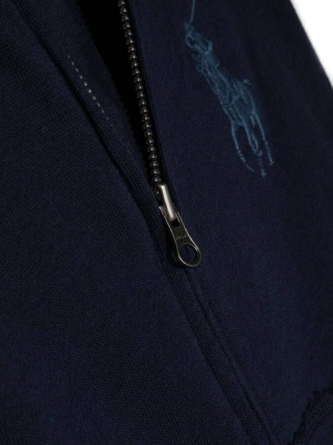 POLO RALPH LAUREN KIDS Hoodie met geborduurd logo Blauw