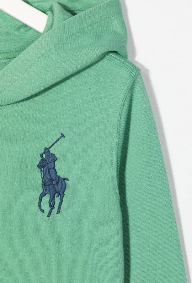 POLO RALPH LAUREN KIDS Hoodie met geborduurd logo Groen