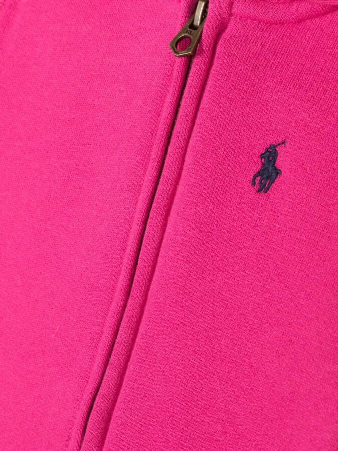 Ralph Lauren Kids Hoodie met geborduurd logo Roze