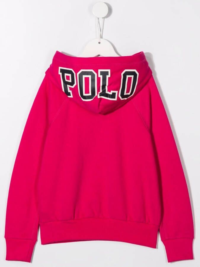 POLO RALPH LAUREN KIDS Hoodie met print Roze