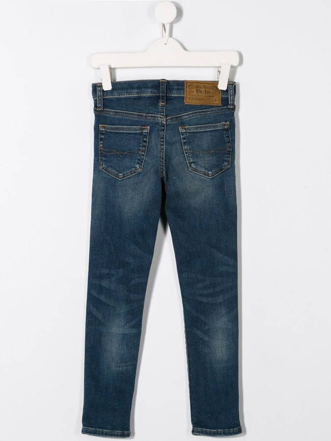 Ralph Lauren Kids Jeans met stonewash-effect Blauw