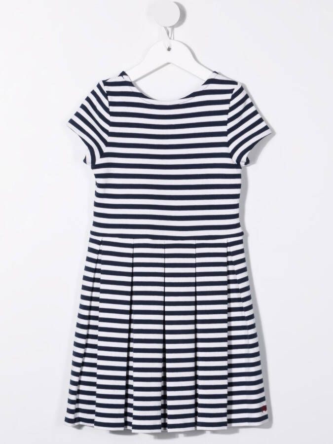 POLO RALPH LAUREN KIDS Jurk met geplooide rok Blauw