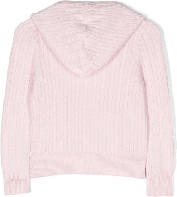 POLO RALPH LAUREN KIDS Kabelgebreid vest Roze