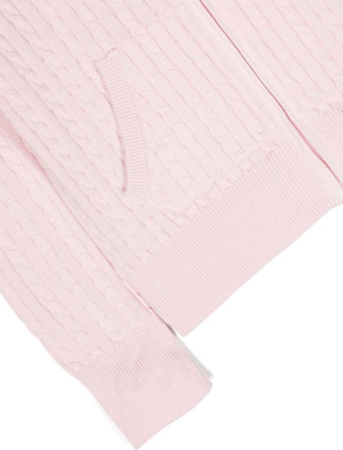 POLO RALPH LAUREN KIDS Kabelgebreid vest Roze