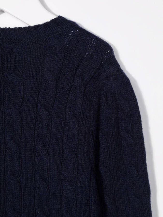 POLO RALPH LAUREN KIDS Kabelgebreide trui Blauw
