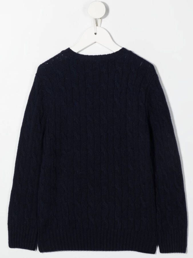 POLO RALPH LAUREN KIDS Kabelgebreide trui Blauw