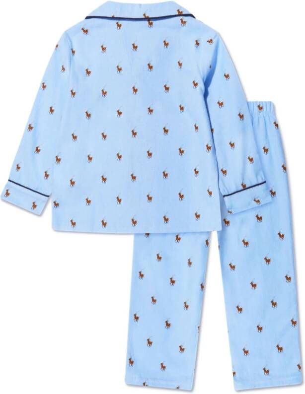 Ralph Lauren Kids Katoenen pyjama Blauw