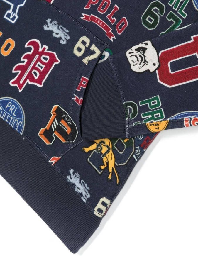 POLO RALPH LAUREN KIDS Hoodie met print Blauw