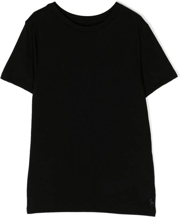 Ralph Lauren Kids T-shirt met geborduurd logo Zwart