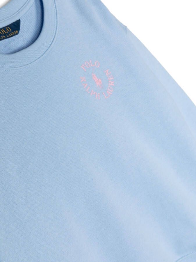 Ralph Lauren Kids Sweater met geborduurd logo Blauw
