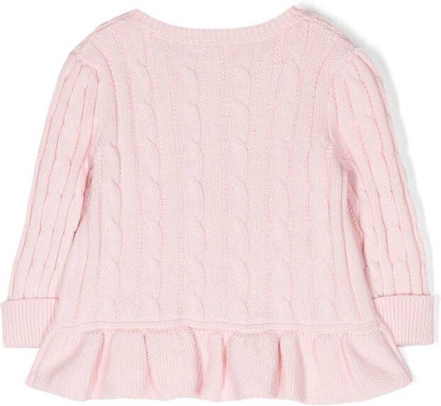 Ralph Lauren Kids Vest met geborduurd logo Roze