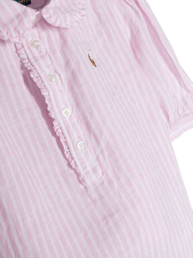 Ralph Lauren Kids Gestreept shirt Roze