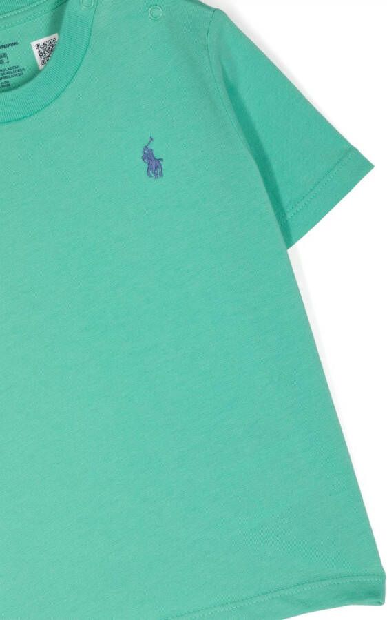 Ralph Lauren Kids T-shirt met logopatch Groen