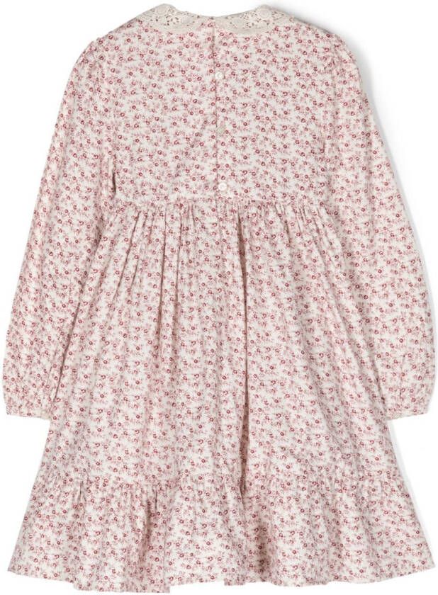 Ralph Lauren Kids Midi-jurk met bloemenprint Wit