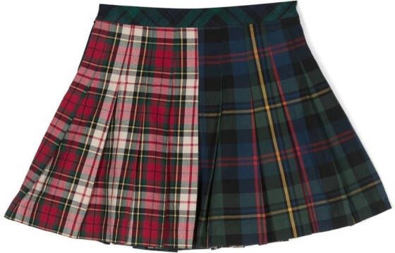 POLO RALPH LAUREN KIDS Plooirok met tartan ruit Groen