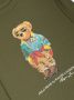 Ralph Lauren Kids T-shirt met teddybeerprint Groen - Thumbnail 3