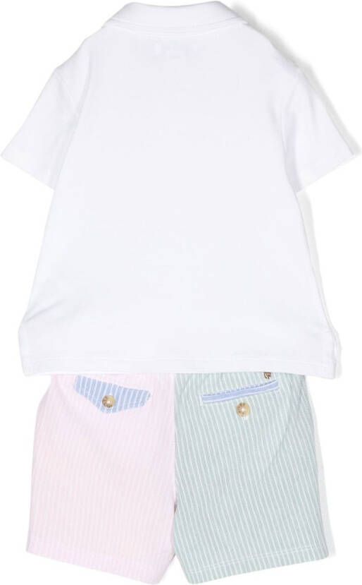 Ralph Lauren Kids Poloshirt en shorts set Wit