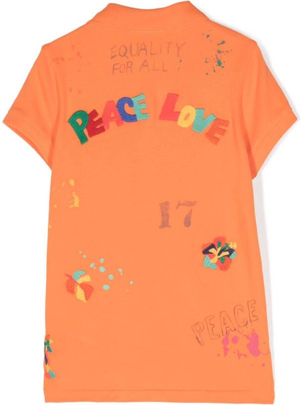 Ralph Lauren Kids Poloshirt met borduurwerk Oranje