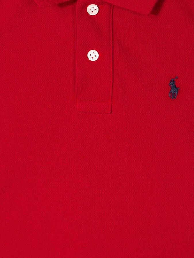 Ralph Lauren Kids Poloshirt met geborduurd logo Rood