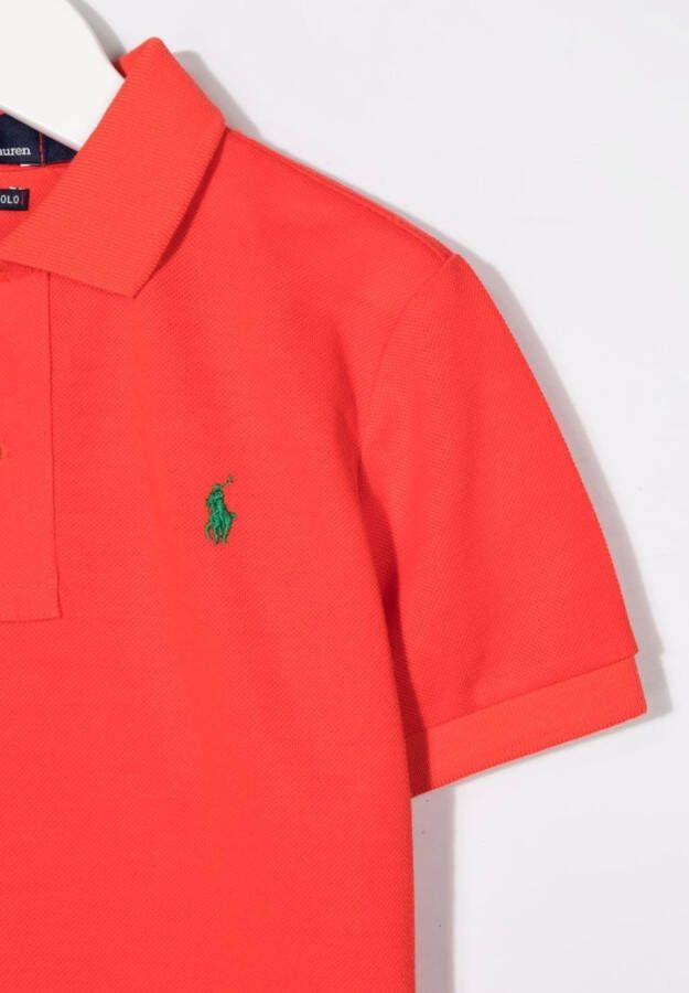 Ralph Lauren Kids Poloshirt met geborduurd logo Rood