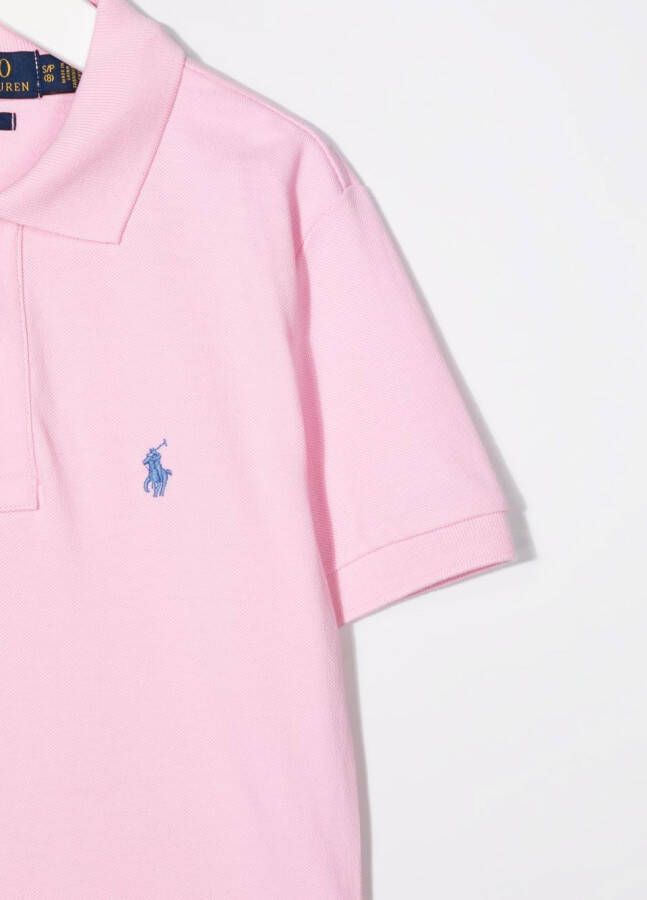 Ralph Lauren Kids Poloshirt met geborduurd logo Roze