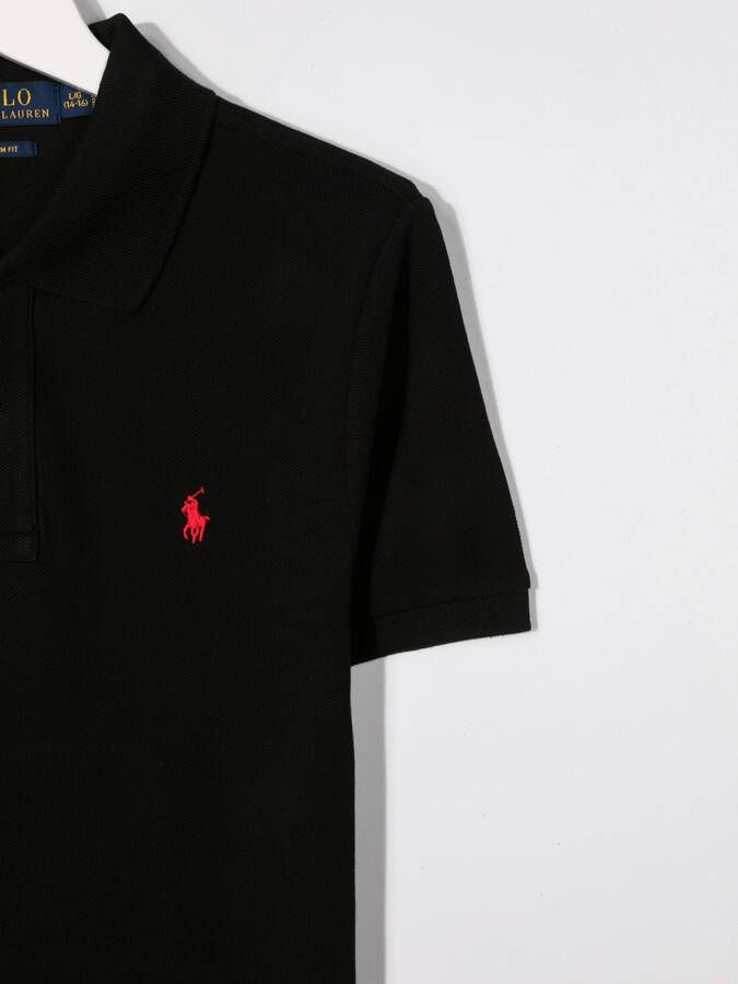 POLO RALPH LAUREN KIDS Poloshirt met geborduurd logo Zwart