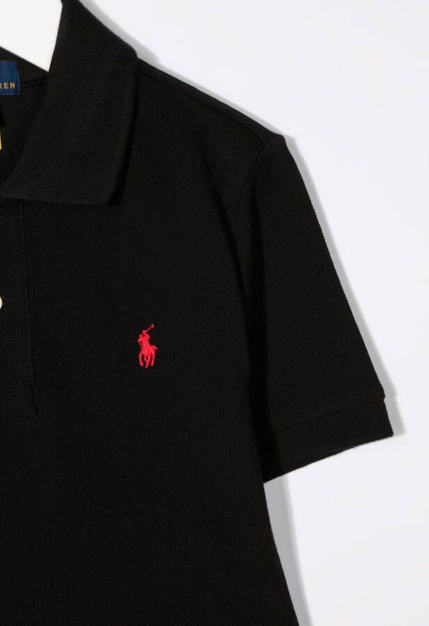 POLO RALPH LAUREN KIDS Poloshirt met geborduurd logo Zwart