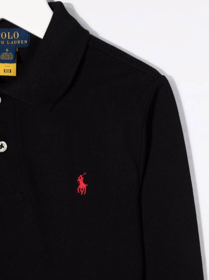 POLO RALPH LAUREN KIDS Poloshirt met geborduurd logo Zwart