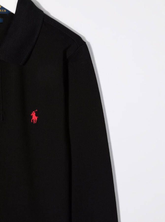 POLO RALPH LAUREN KIDS Poloshirt met geborduurd logo Zwart