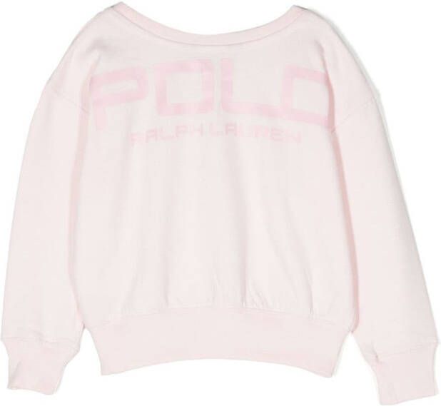 Ralph Lauren Kids Sweater met logoprint Roze