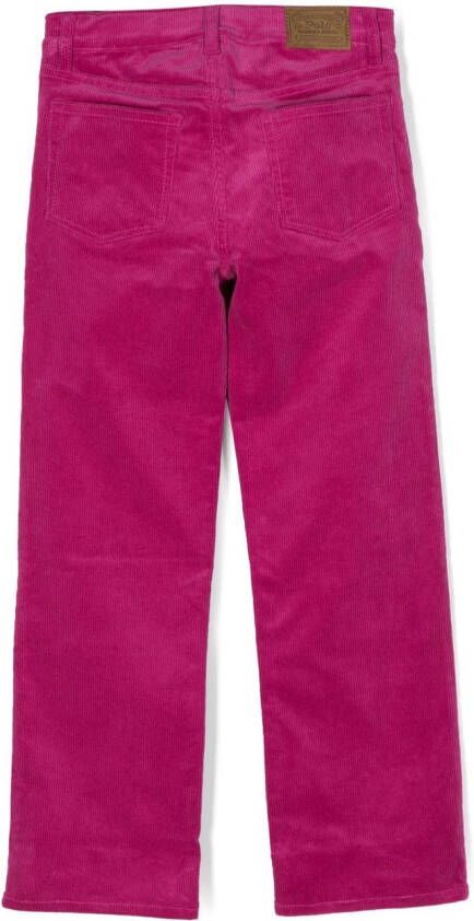 Ralph Lauren Kids Ribfluwelen broek Roze