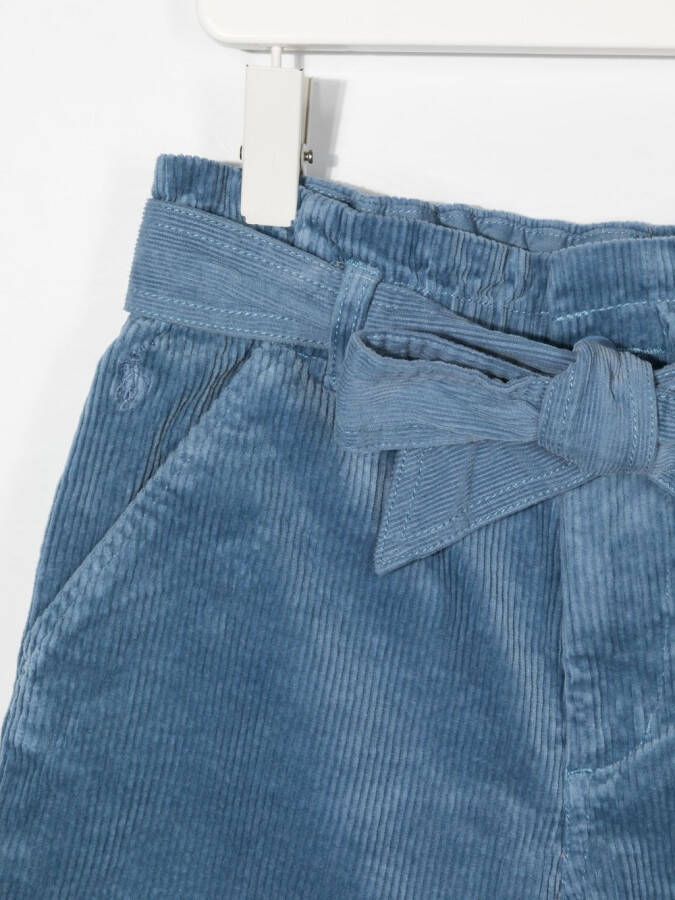 POLO RALPH LAUREN KIDS Ribfluwelen shorts Blauw