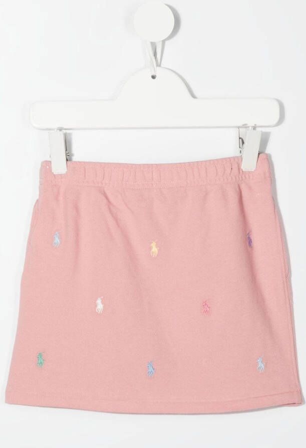 POLO RALPH LAUREN KIDS Rok met trekkoordtaille Roze
