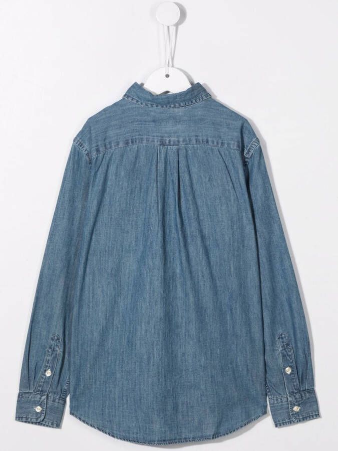 POLO RALPH LAUREN KIDS Shirt met geborduurd logo Blauw