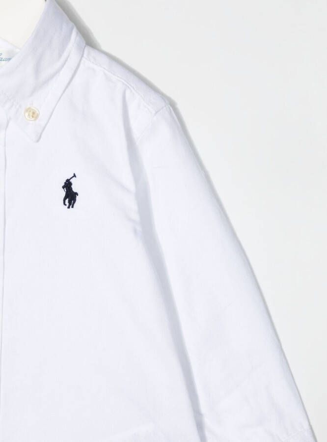 POLO RALPH LAUREN KIDS Shirt met geborduurd logo Wit