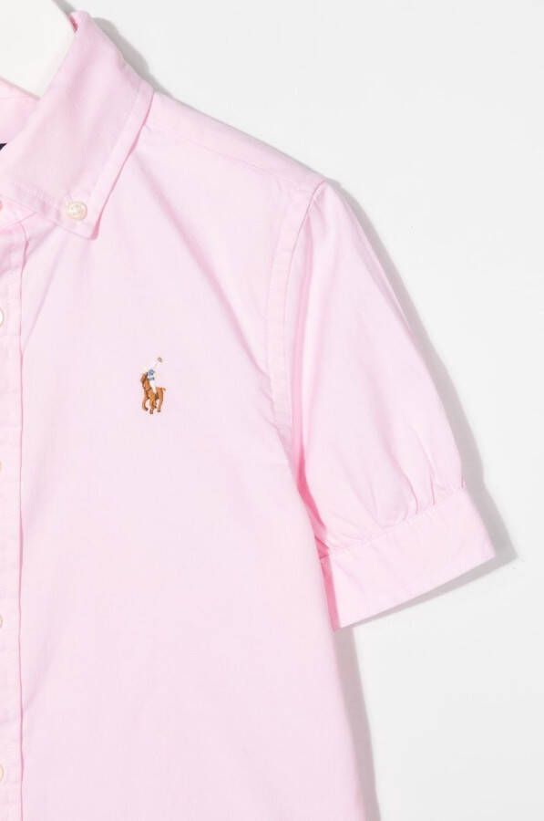 Ralph Lauren Kids Shirt met logo Roze