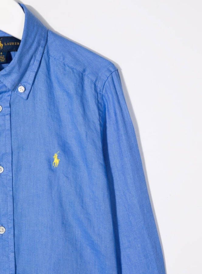 POLO RALPH LAUREN KIDS Shirt met logopatch Blauw