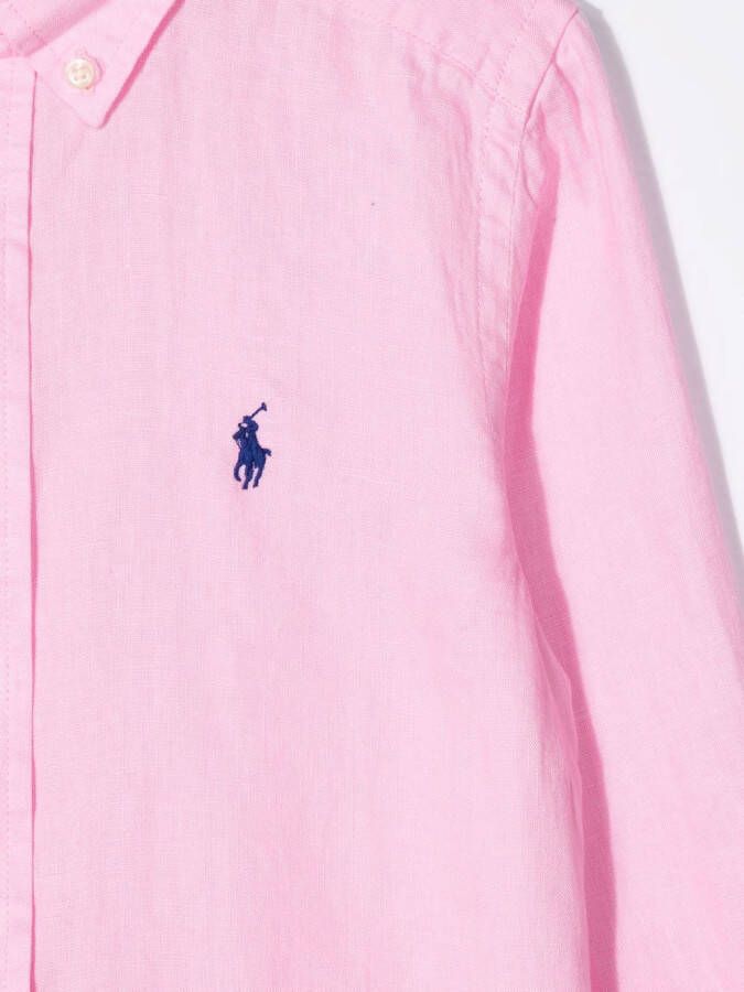 POLO RALPH LAUREN KIDS Shirt met logopatch Roze