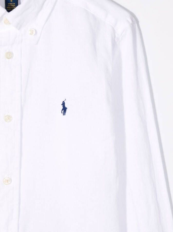 POLO RALPH LAUREN KIDS Shirt met logopatch Wit
