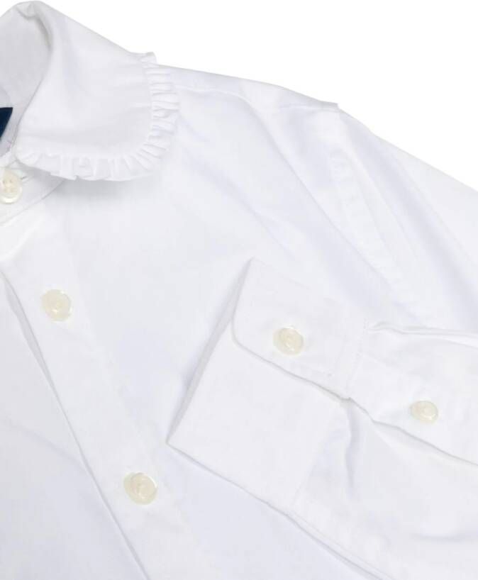 POLO RALPH LAUREN KIDS Shirt met ruchekraag Wit