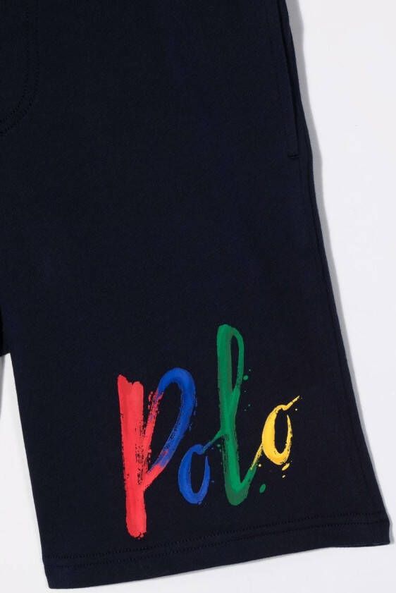 POLO RALPH LAUREN KIDS Shorts met logoprint Blauw