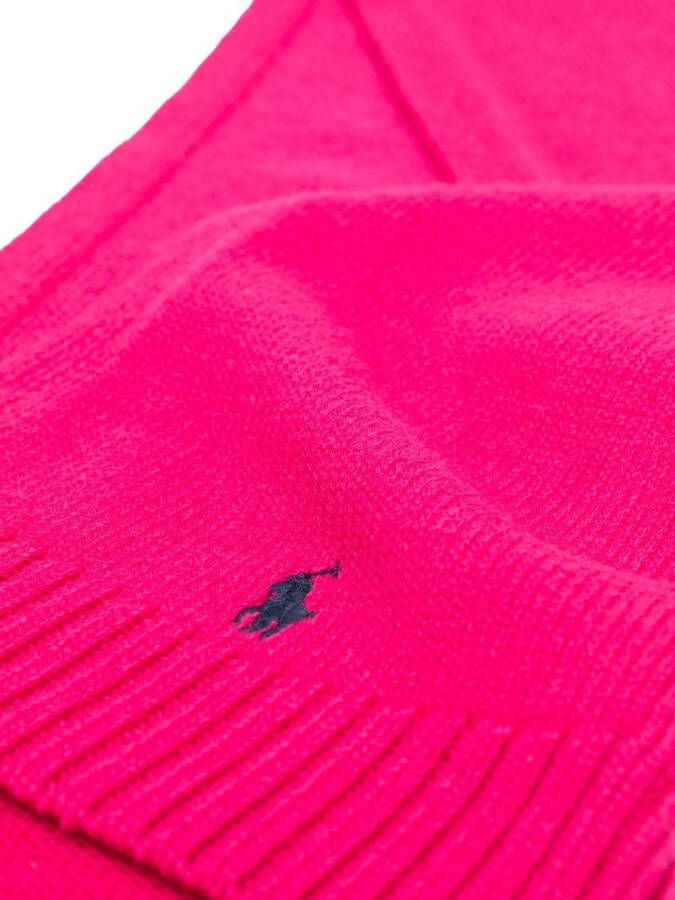 Ralph Lauren Kids Sjaal met geborduurd logo Roze