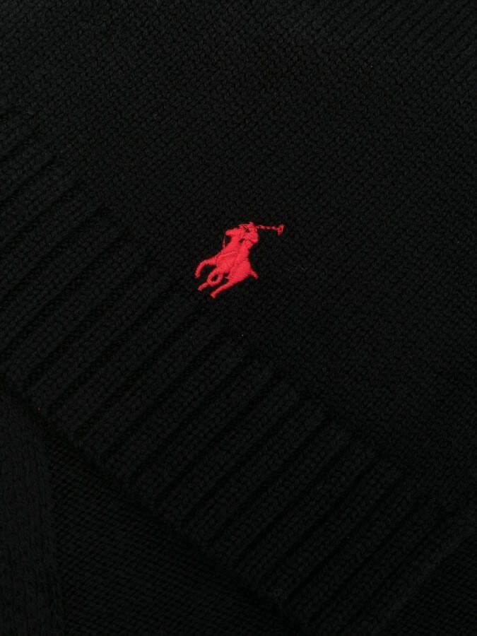 Ralph Lauren Kids Sjaal met geborduurd logo Zwart