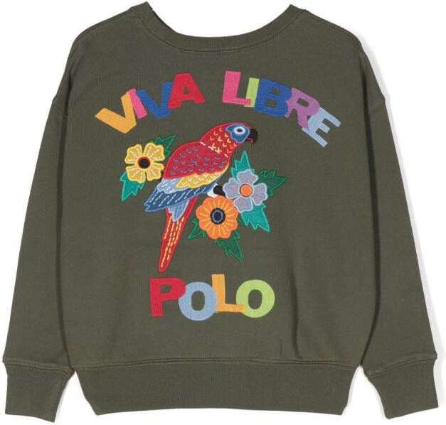 Ralph Lauren Kids Sweater met borduurwerk Groen