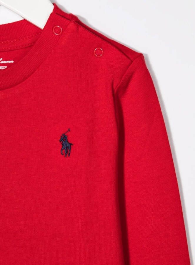 POLO RALPH LAUREN KIDS Sweater met geborduurd logo Rood