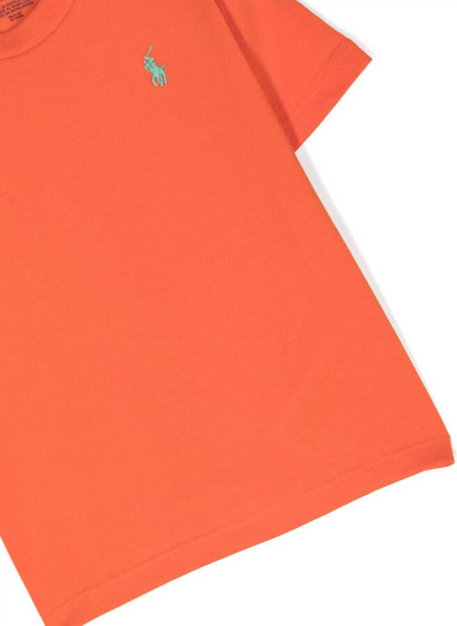 Ralph Lauren Kids T-shirt met borduurwerk Oranje