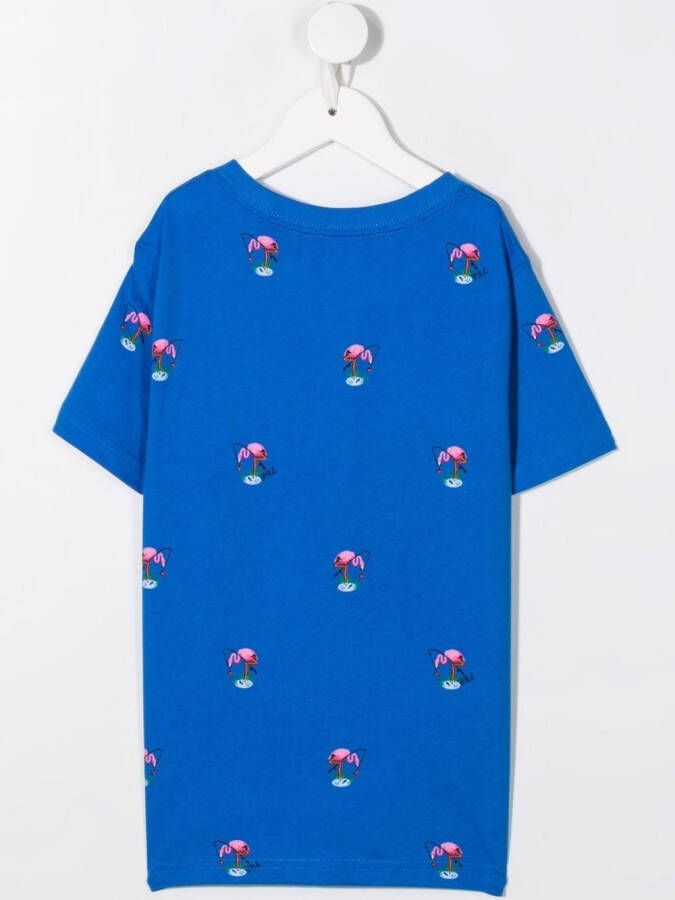 Ralph Lauren Kids T-shirt met flamingoprint Blauw