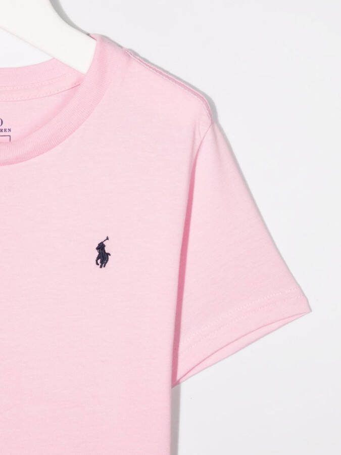 POLO RALPH LAUREN KIDS T-shirt met Pony-borduurwerk Roze