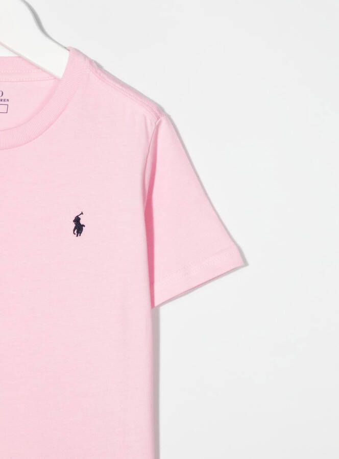 Ralph Lauren Kids T-shirt met logo Roze