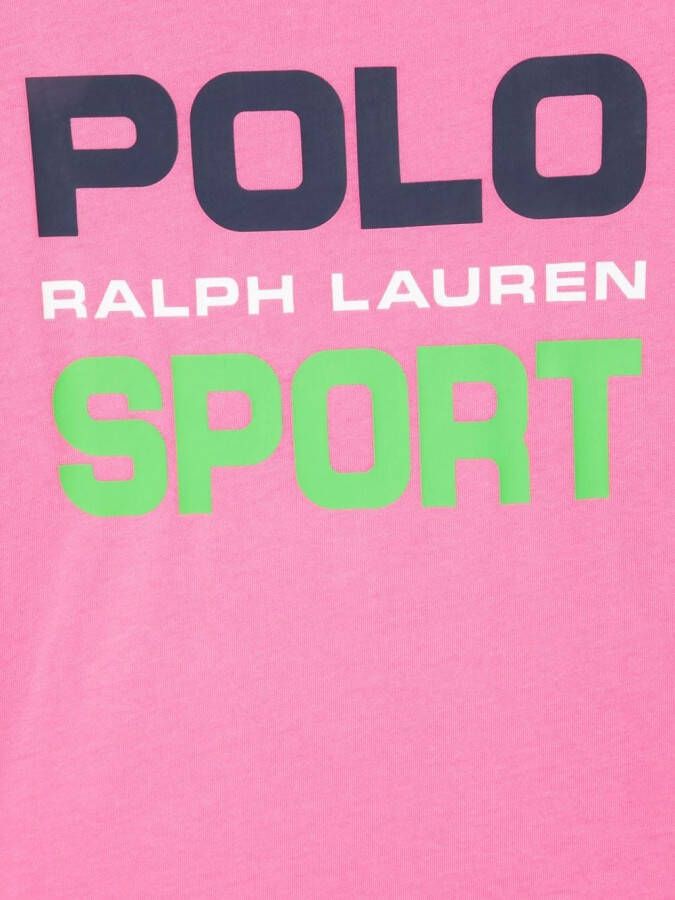Ralph Lauren Kids T-shirt met logoprint Roze